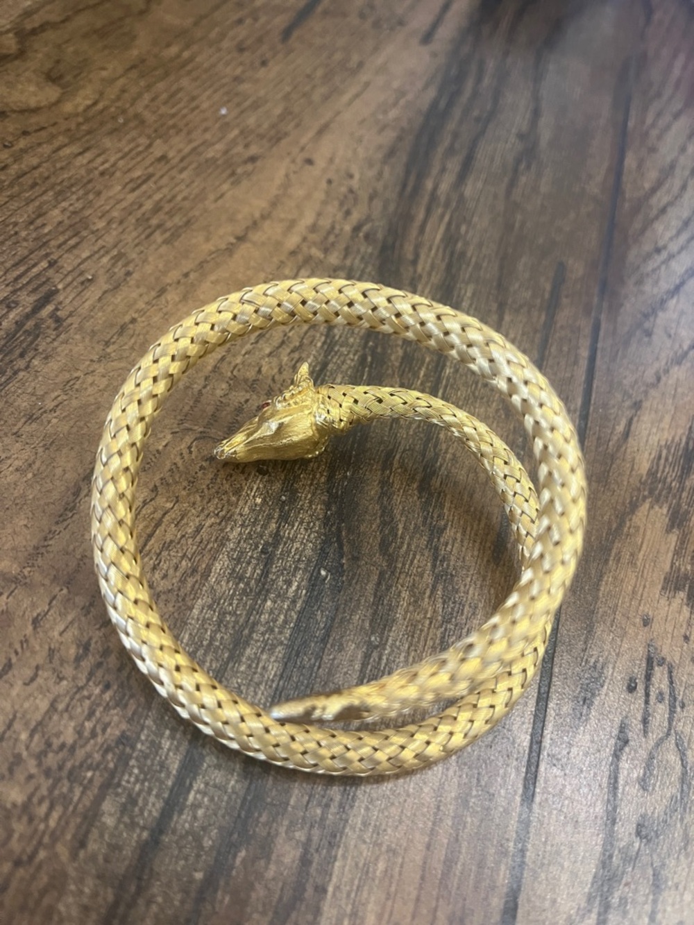 VINTAGE RAM Gold Tone Wrap Bracelet - Picture 4 of 4